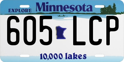 MN license plate 605LCP