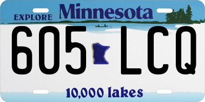 MN license plate 605LCQ