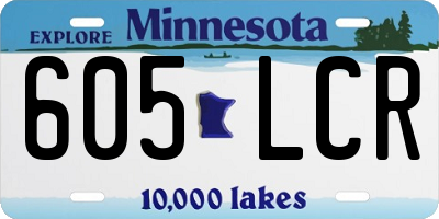 MN license plate 605LCR