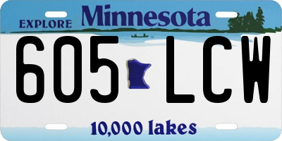 MN license plate 605LCW