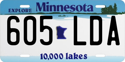 MN license plate 605LDA