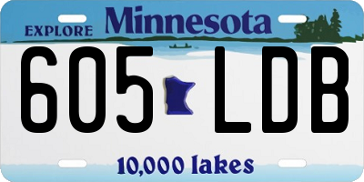 MN license plate 605LDB