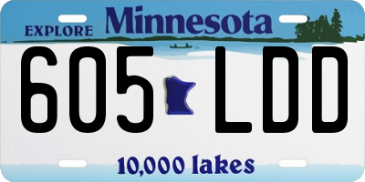 MN license plate 605LDD