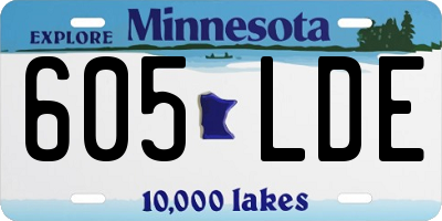 MN license plate 605LDE