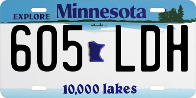 MN license plate 605LDH