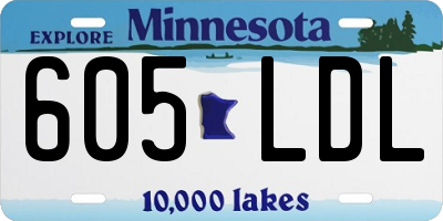 MN license plate 605LDL
