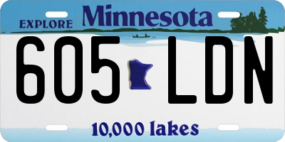MN license plate 605LDN