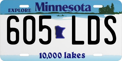 MN license plate 605LDS