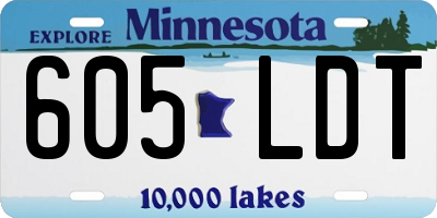 MN license plate 605LDT