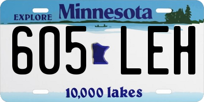 MN license plate 605LEH