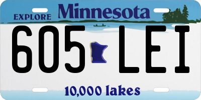MN license plate 605LEI