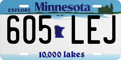 MN license plate 605LEJ