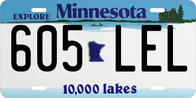 MN license plate 605LEL