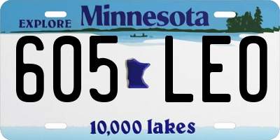 MN license plate 605LEO