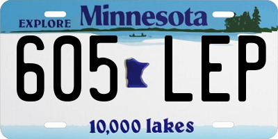 MN license plate 605LEP