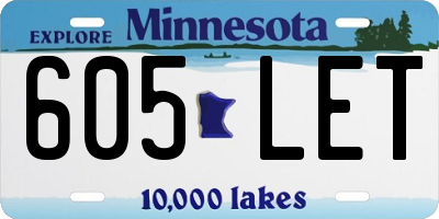 MN license plate 605LET