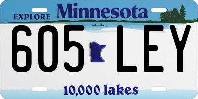 MN license plate 605LEY