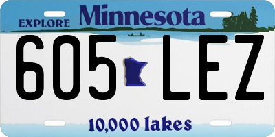 MN license plate 605LEZ