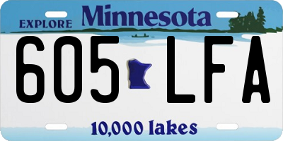 MN license plate 605LFA