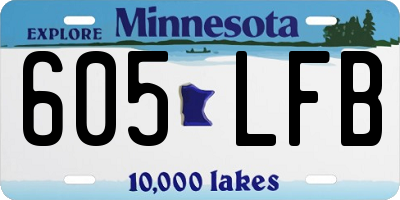 MN license plate 605LFB