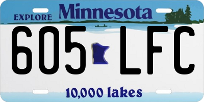 MN license plate 605LFC