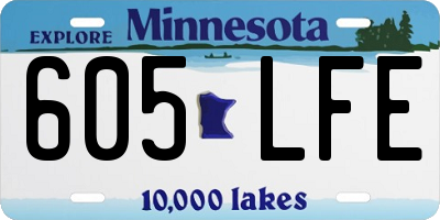 MN license plate 605LFE