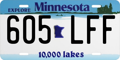 MN license plate 605LFF