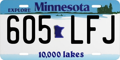MN license plate 605LFJ