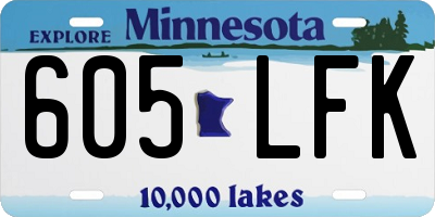 MN license plate 605LFK