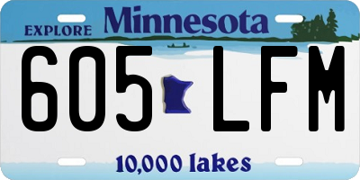 MN license plate 605LFM