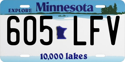 MN license plate 605LFV