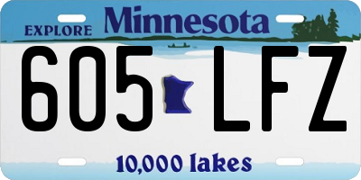 MN license plate 605LFZ