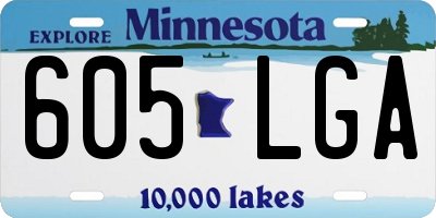 MN license plate 605LGA