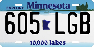 MN license plate 605LGB