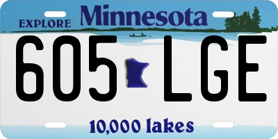 MN license plate 605LGE