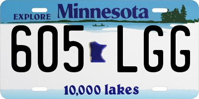 MN license plate 605LGG
