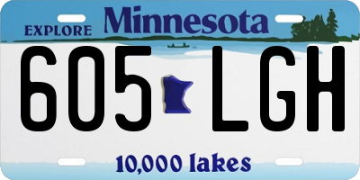 MN license plate 605LGH