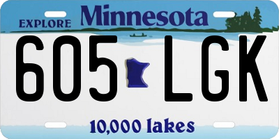 MN license plate 605LGK