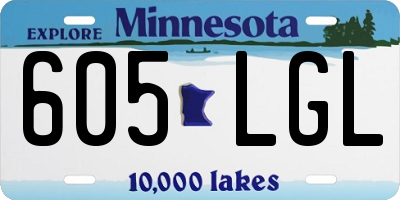 MN license plate 605LGL