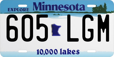 MN license plate 605LGM