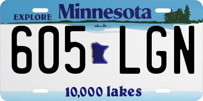 MN license plate 605LGN