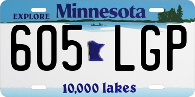 MN license plate 605LGP