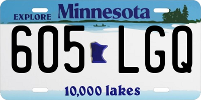 MN license plate 605LGQ