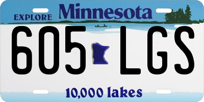 MN license plate 605LGS