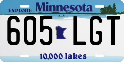 MN license plate 605LGT