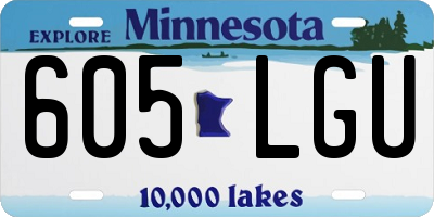 MN license plate 605LGU