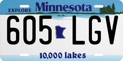 MN license plate 605LGV