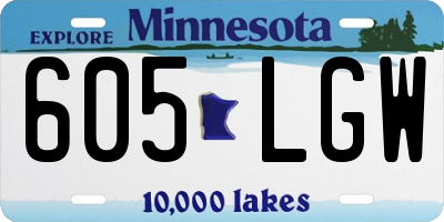 MN license plate 605LGW