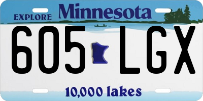 MN license plate 605LGX