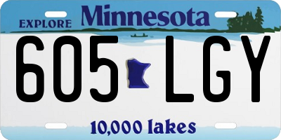 MN license plate 605LGY
